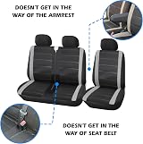 BAAZ Universal Van Seat Covers 2+1 3D Stripe Black Grey Front Driver Passenger view 5