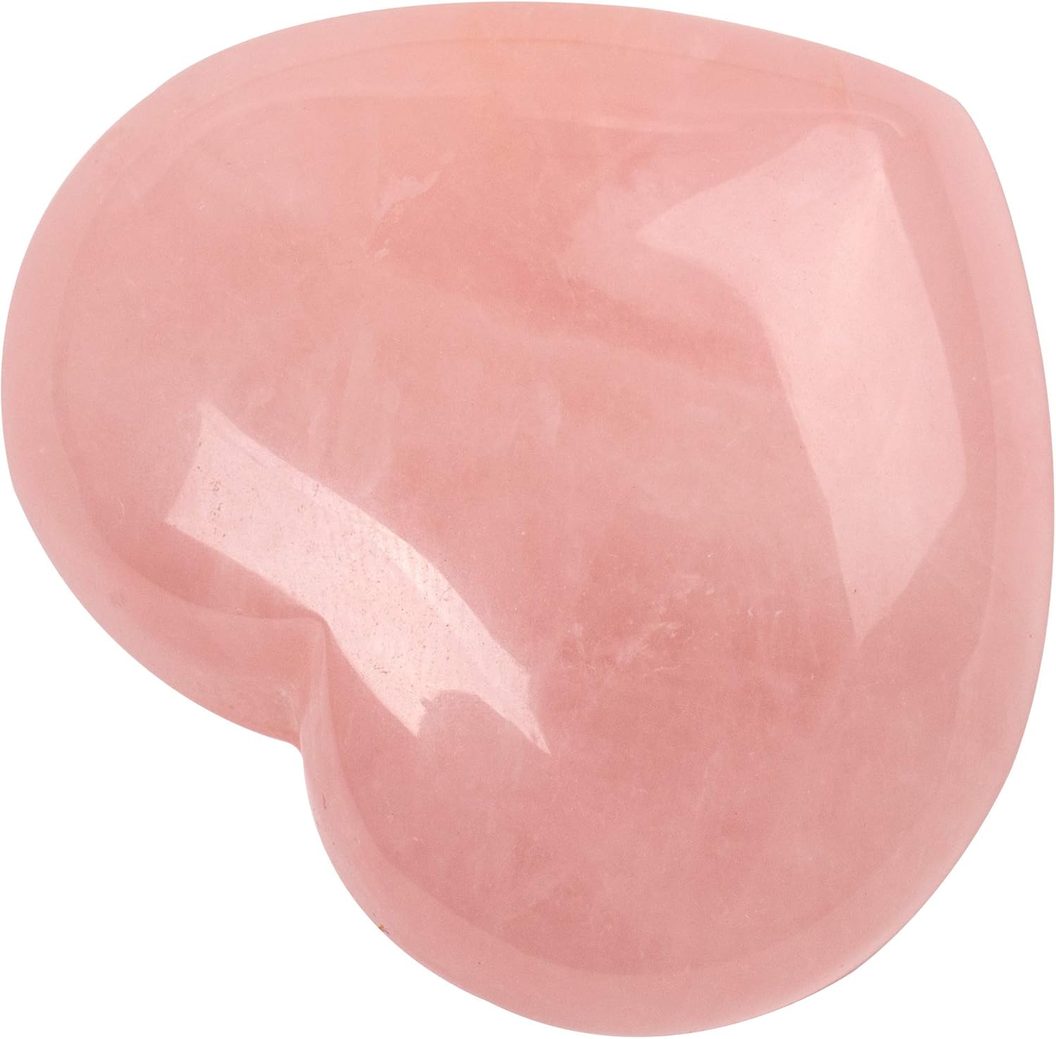 Unihom Rose Quartz Heart Stone Puffy Worry Stone Palm Healing Crystal for Chakra Reiki Balancing, Meditation and Decoration - 1.55": Home & Kitchen