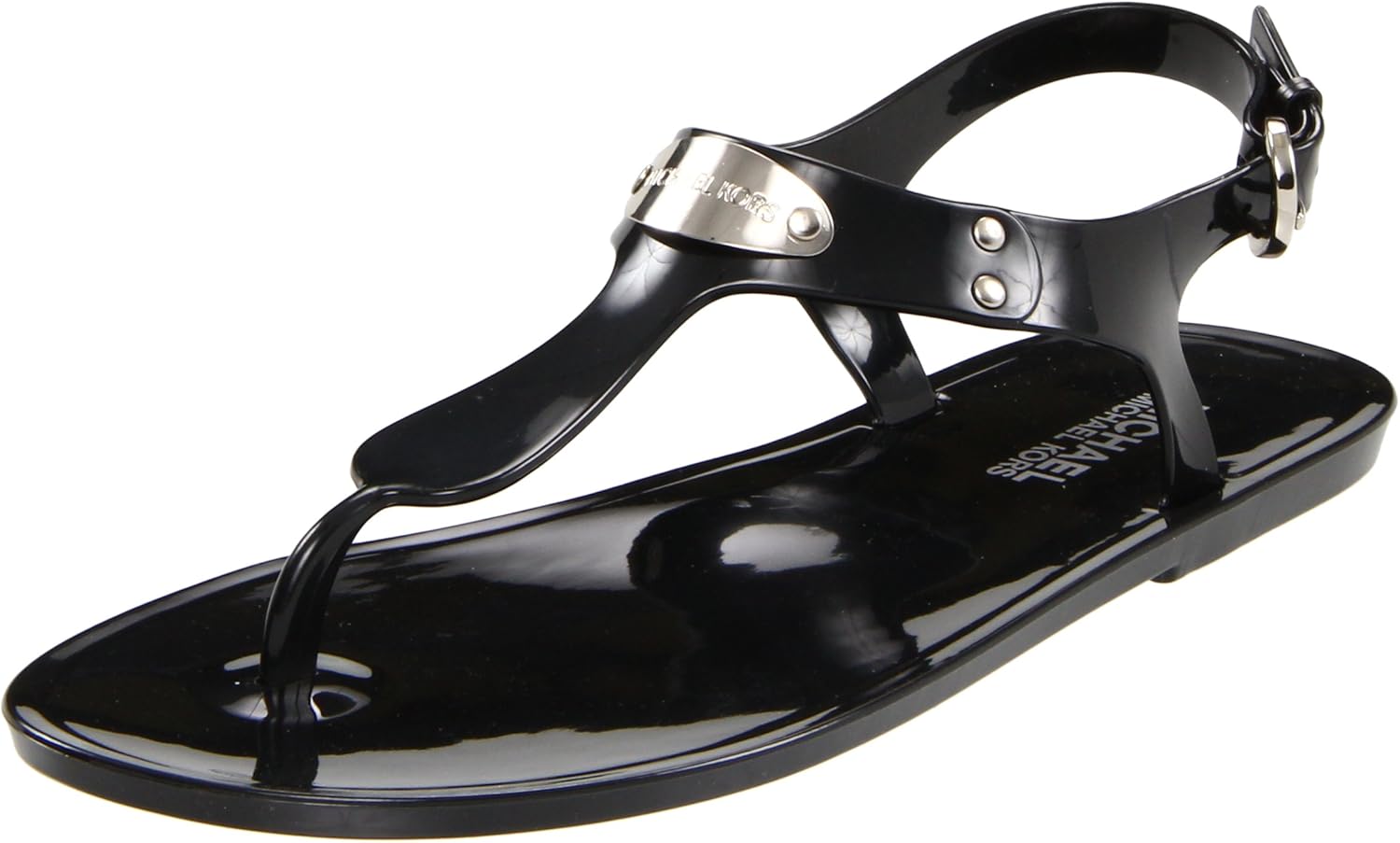 michael kors plate jelly sandals