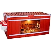 RentACoop Big Red Barn Chick Brooder Set with Heating Plate | Includes Anti-Roost Cone, 2 Chick Feeders and Drinkers, Swing, Hatchling Liners, Jute Liner, LED Light, Security Latch