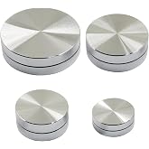 Bonsicoky Pottery Trimming Spinner Tool Set, 4 Pack, Silver | Aluminum Alloy Rotary Trimmers, Ceramic Clay Throwing Tool Kit, 20mm 25mm 30mm 38mm Spinners, For Pottery Wheel