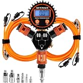 METOWARE 4 Tire Inflation Deflation System Digital Gauge 255" Wheelbase | Air Up &amp; Down All 4 Tires, Leak-Free Design, Manual Bleed Valve, For Trucks SUVs &amp; Off-Road Vehicles
