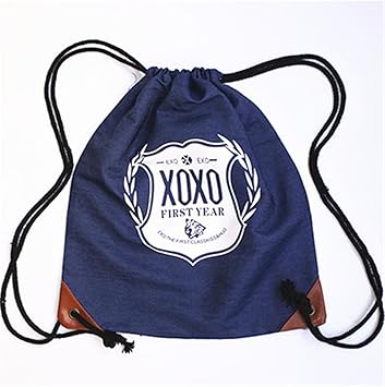 Amazon 英語ファッションデニムキャンバスバスケットボールのスポーツバッグ ダークブルー Xoxo General バックパック バッグ