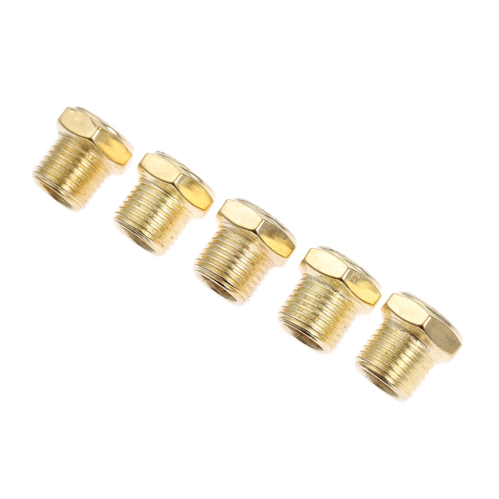 Mtsooning 5Pcs Brass Pneumatic Exhaust Muffler, 1/8" Thread SLM-01 Air Silencer for Air Cylinders, Solenoid Valves & Pneumatic Tools