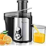 Juicer Machines Vegetable and Fruit, Small Compact 600W Centrifugal juicer, Quick Extract High Yield Pure Juice, 3'' Wide Mou