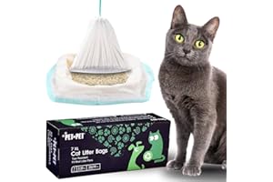 PET N PET Extra Large Cat Litter Box Liners, 7 Count Cat Litter Bags For Poop, Heavy Duty Kitty Litter Bags For Cat Poop, Tear & Leak Resistant Cat Litter Liners, Drawstring Closure Cat Bags Liners