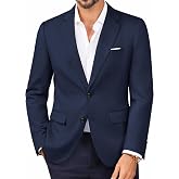 PJ PAUL JONES Mens Suit Jacket Business Casual Blazer Slim Fit Sport Coats | Stretchy, Skin-friendly, Durable fabric, Suit Jacket with pocket, Two button blazer jacket for work party wedding dinner