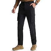 Libin Men's Hiking Pants Cargo Pockets Water Resistant Work Pants Quick Dry Straight Leg Elastic Travel UPF 50+