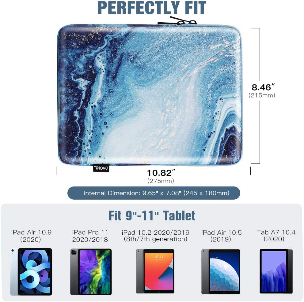 TiMOVO 9-11" Tablet Sleeve Bag for iPad 11-inch A16 2025, iPad 10.9"/10.2", Gilding, 9-11 Inch - Image 3