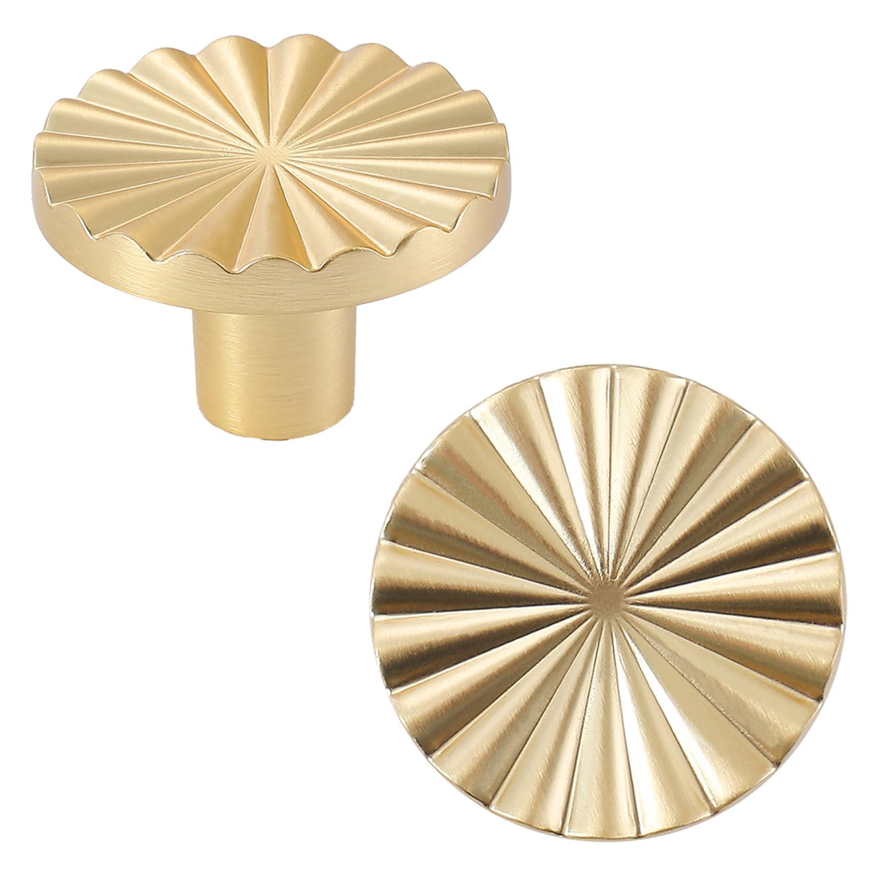 Photo 1 of AOBITE 6 Pack Gold Kitchen Cabinet knobs and Pulls - Brushed Gold Zinc Cupboard Drawer Handles for Dresser Drawers