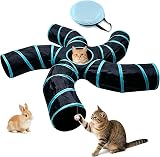 Bemodst S-Type Cat Tunnel 2/3/4/5-Way Collapsible Small Animal Maze