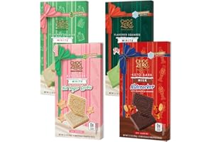 ChocZero Chocolate Bark & Squares Holiday Gift Pack, Christmas Themed Chocolate Assortment, 3.2 Ounce (Pack of 4)