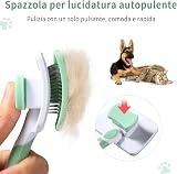 Vinabo Pet Dog Brush Cat Brush Self-Cleaning Slicker Green view 6