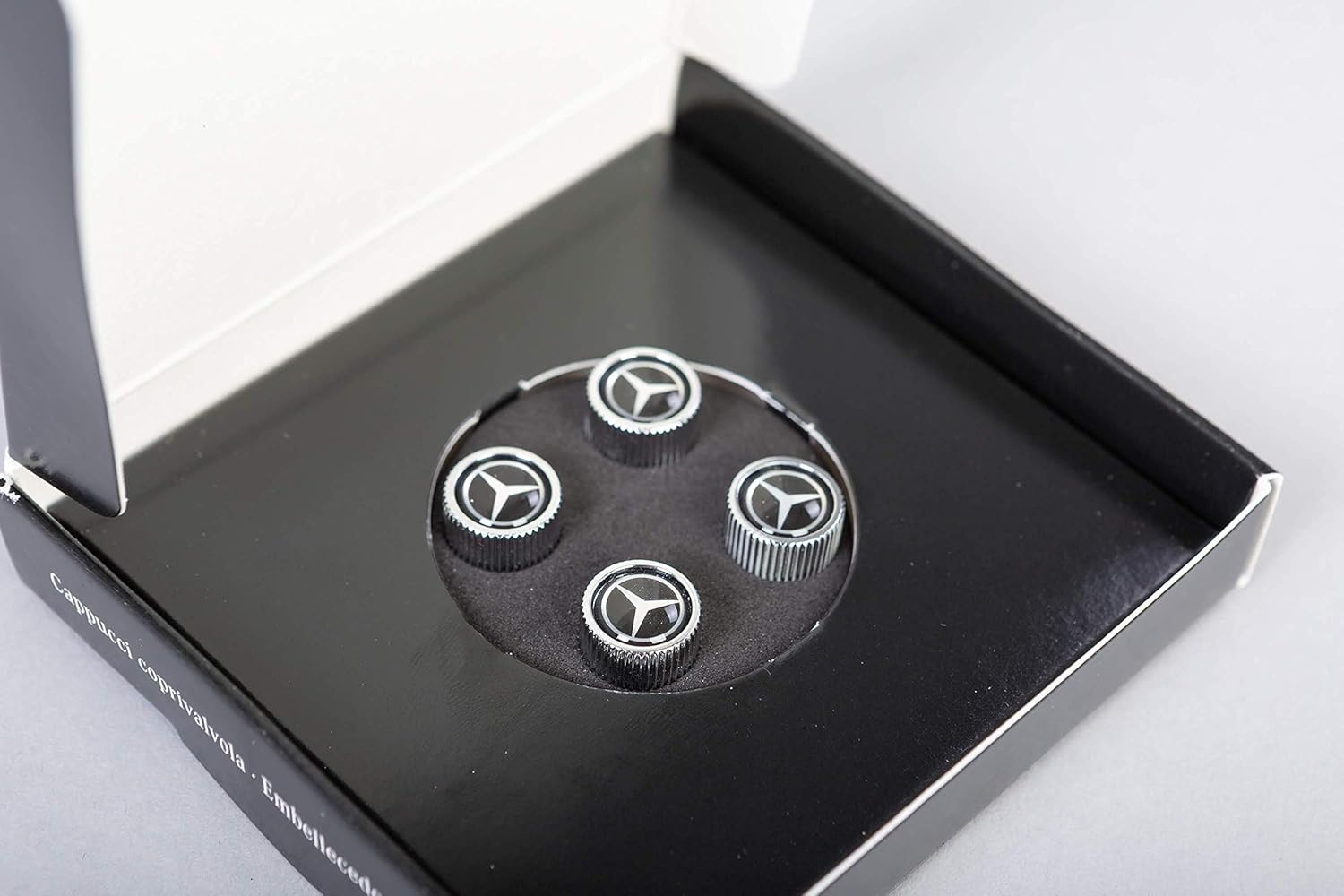 Genuine Mercedes Benz Black Style Valve Caps B66472002 (Set of 4