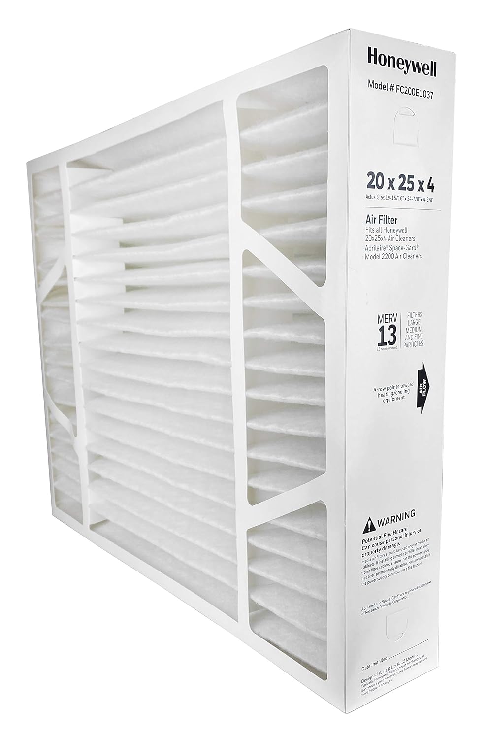 Honeywell 20" X 25" X 4" FC200E1037 Air Filter Replacement - MERV 13