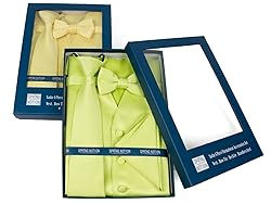 Spring Notion Boys' 4-Piece Satin Tuxedo Vest Set