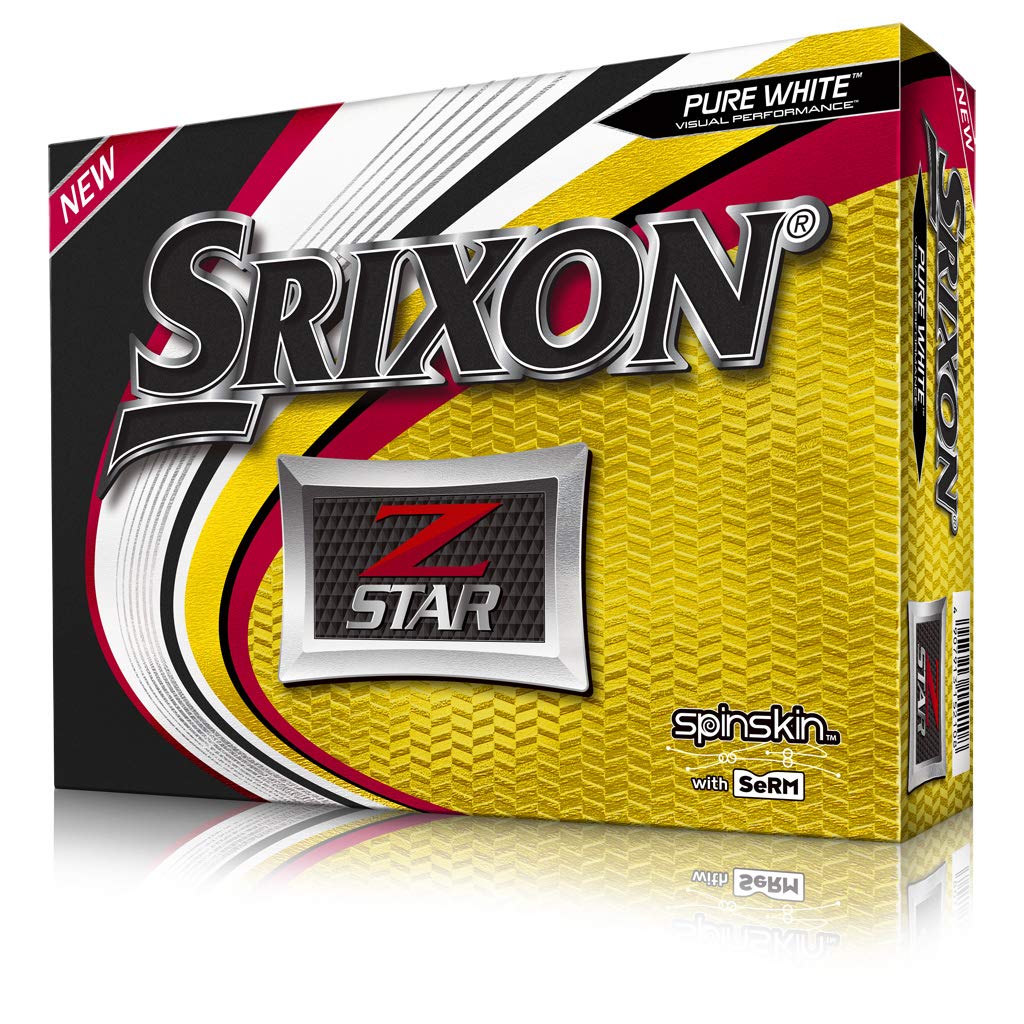 Srixon Z-Star Golf Balls (One Dozen) (2019 Version), Pure White
