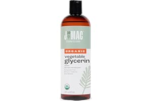 J MAC BOTANICALS, Organic Vegetable Glycerin Oil (16oz bottle) Moisturizing and softening, 100% Pure natural liquid organic glycerine for crafts, skin, face, hair