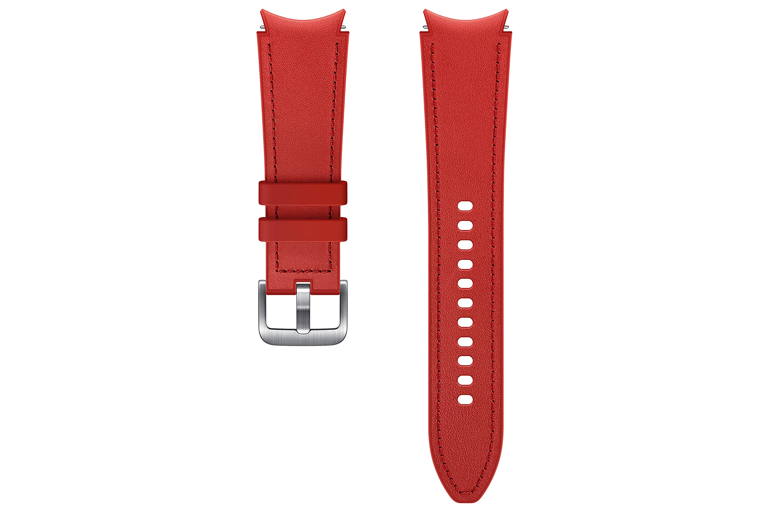 Samsung Watch Strap Hybrid Leather Band - Official Samsung Watch Strap - 20mm - M/L - Red