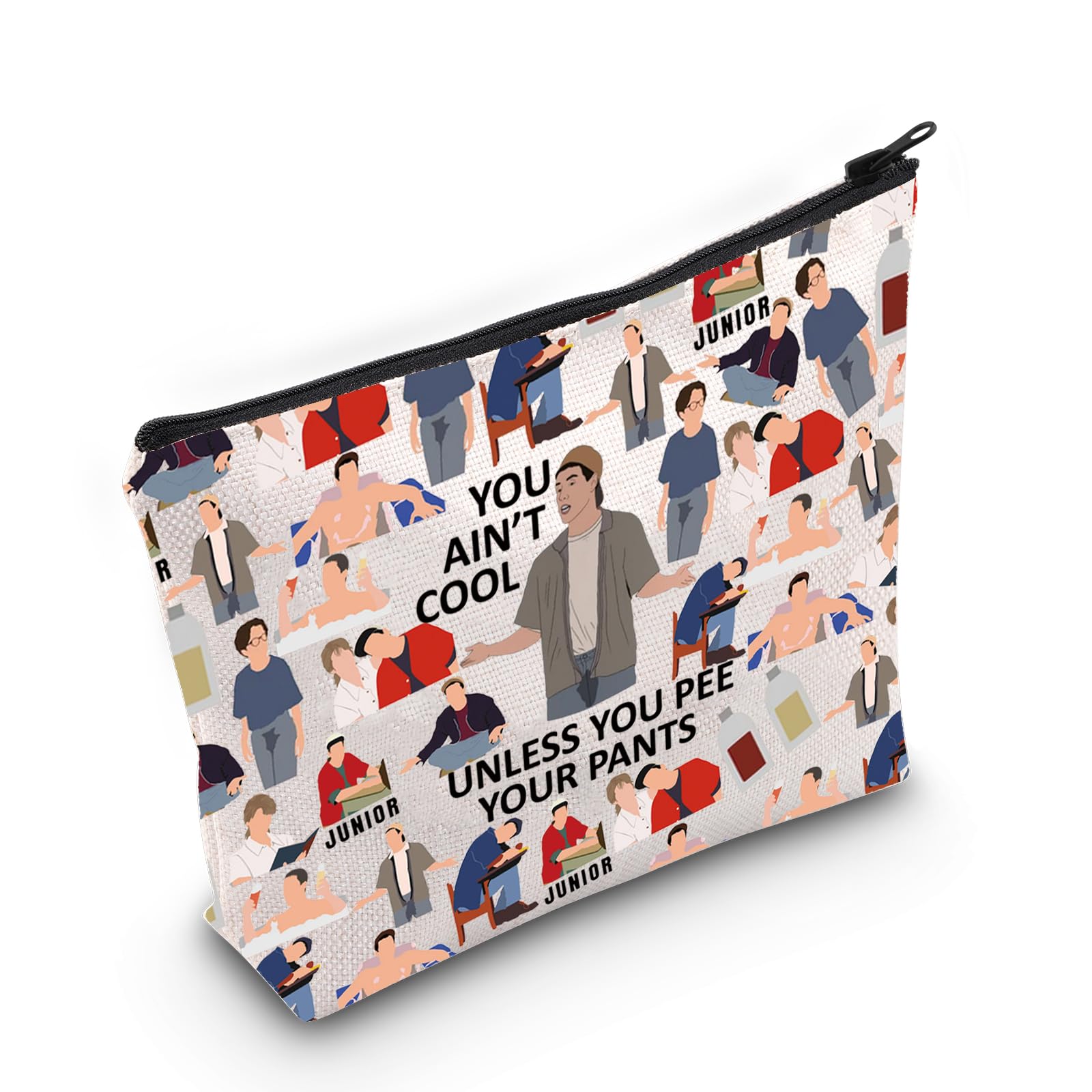 LEVLO Funny Comedy Movie Cosmetic Make Up Bag You Ain't Cool Unless You Pee Your Pants Make Up Zipper Pouch Bag, You Ain't Cool Full, Cosmetic Bag