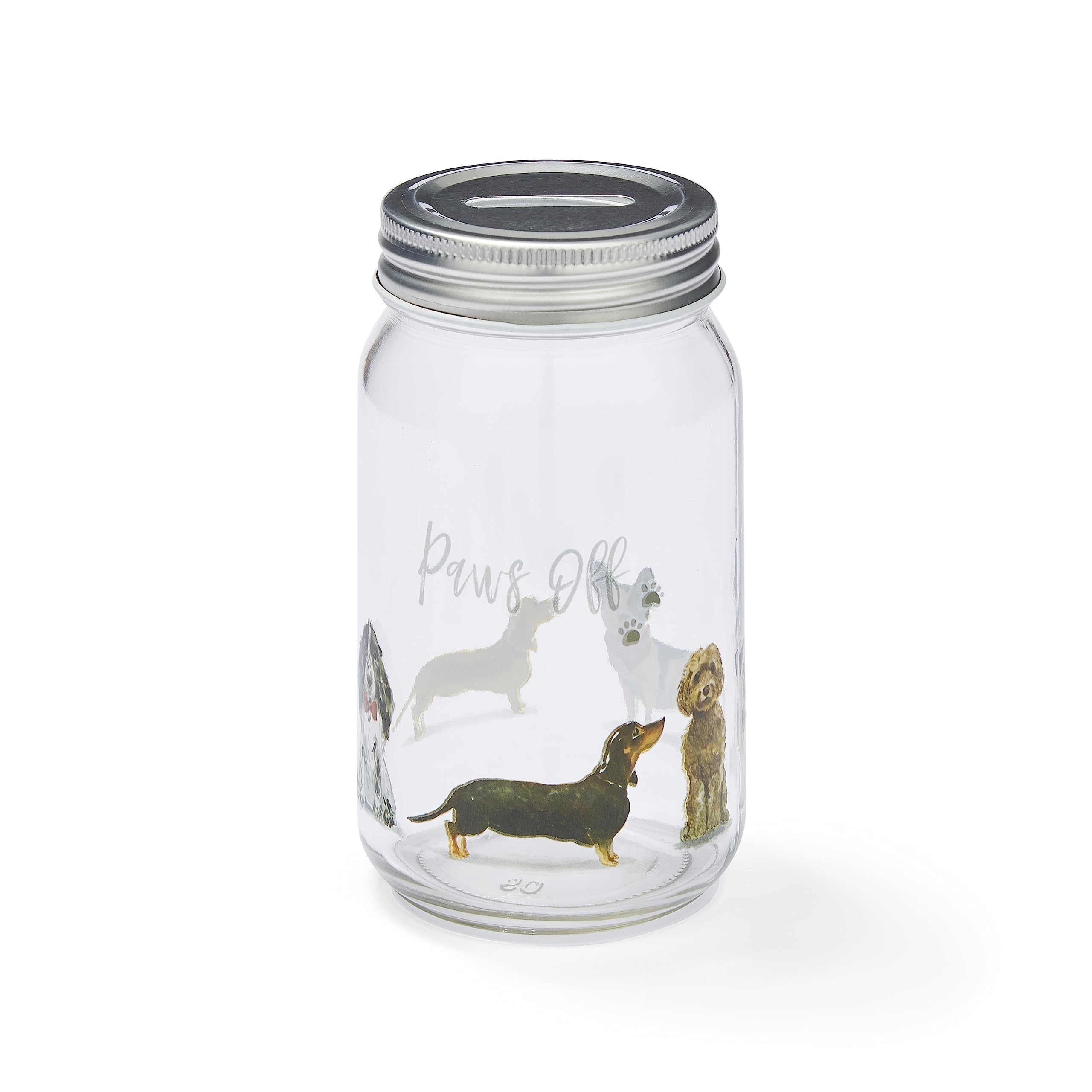 Cooksmart British Designed Money Jar | Money Box For Saving Cash or Coins | Piggy Bank For Adults & Family - Curius Dogs