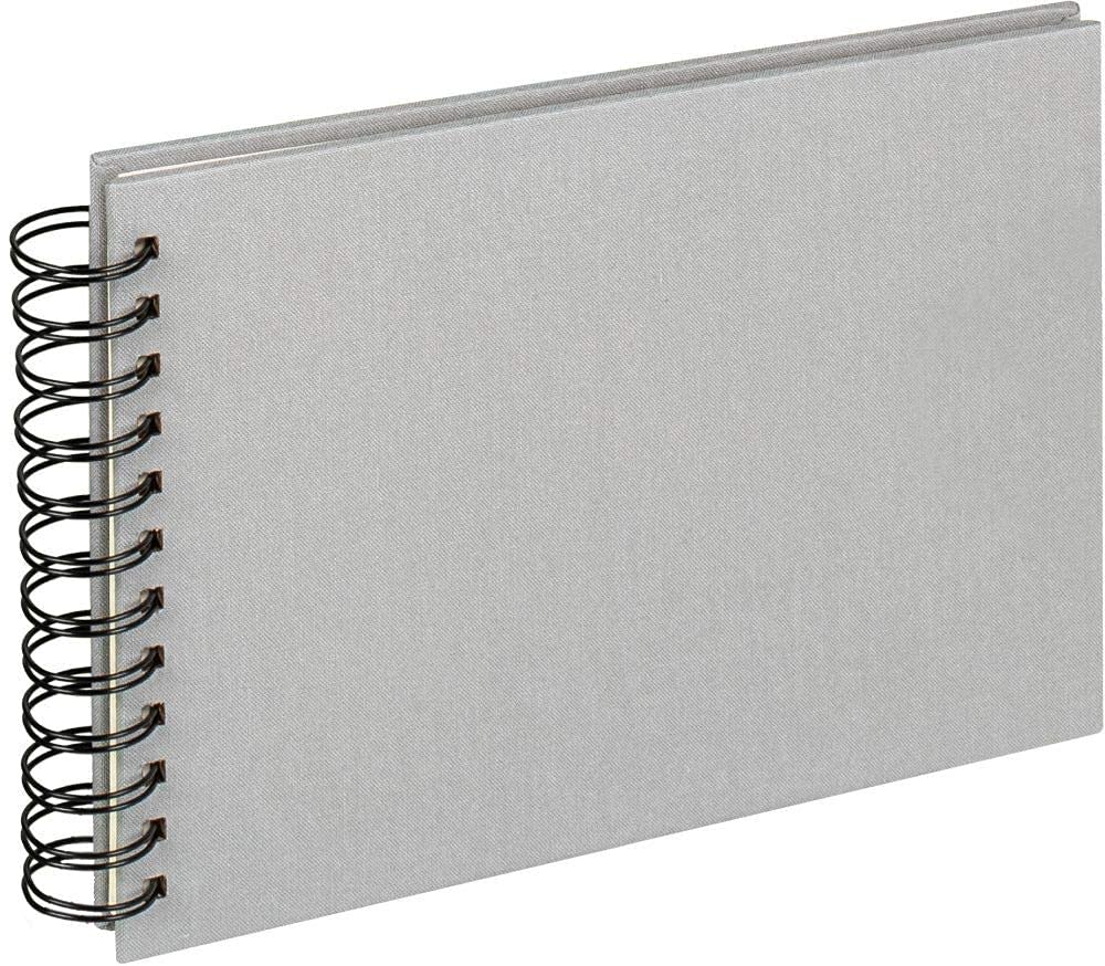 walther Design Photo Album Grey 23 x 17 cm Spiral Album Linen, Cloth SA-509-D