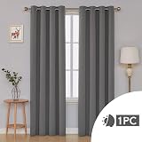 Deconovo Blackout Curtains 55x114 Eyelet Thermal Insulated Room Darkening Grey view 4