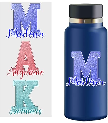 Amazon.com: StickerTalk Heart Pattern Cursive M Monogram Vinyl