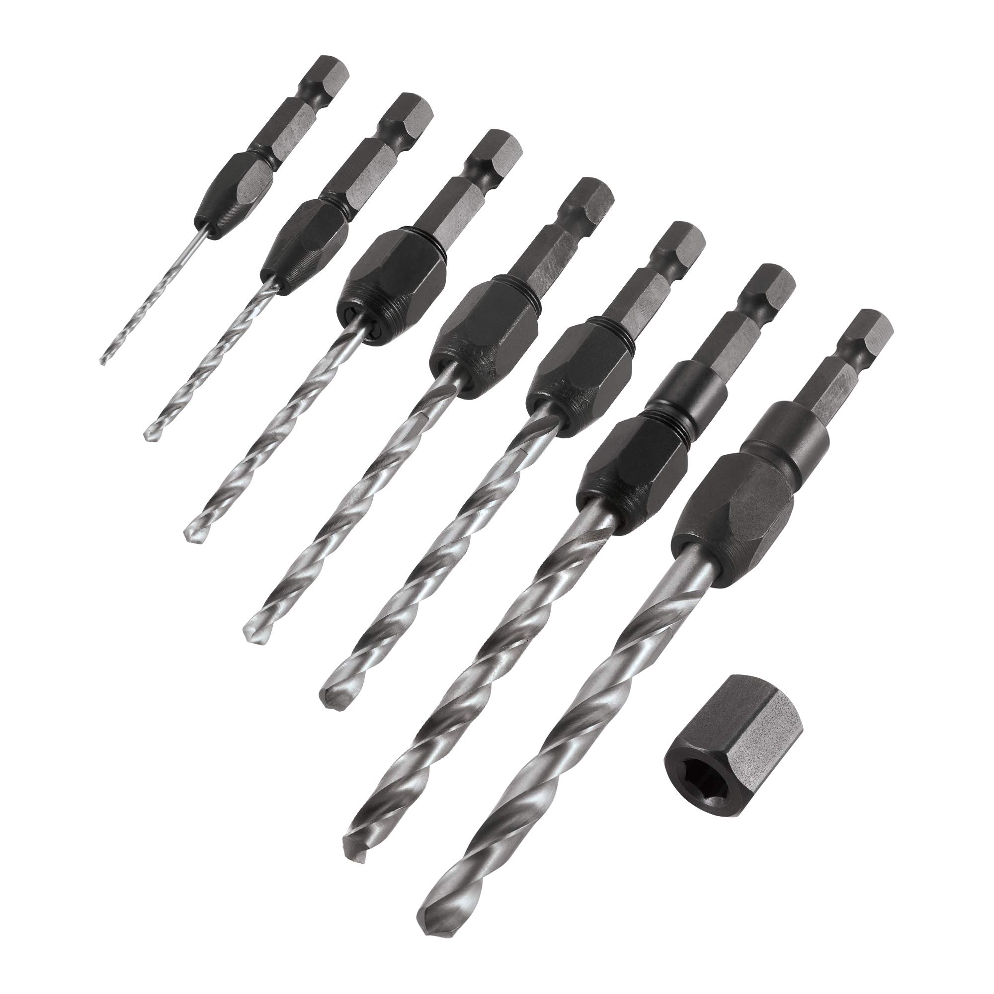 Trend Snappy 7-Piece Imperial HSS Drill Set, Quick Release, 1/4 Inch Hex Shank, SNAP/D/Set