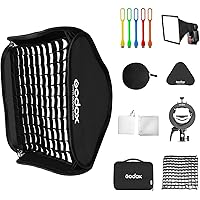 GODOX 24x24inch / 60x60cm Foldable Flash Softbox &Grid with Godox S2 S-Type Speedlite Bracket Bowens Mount and Carrying Case 