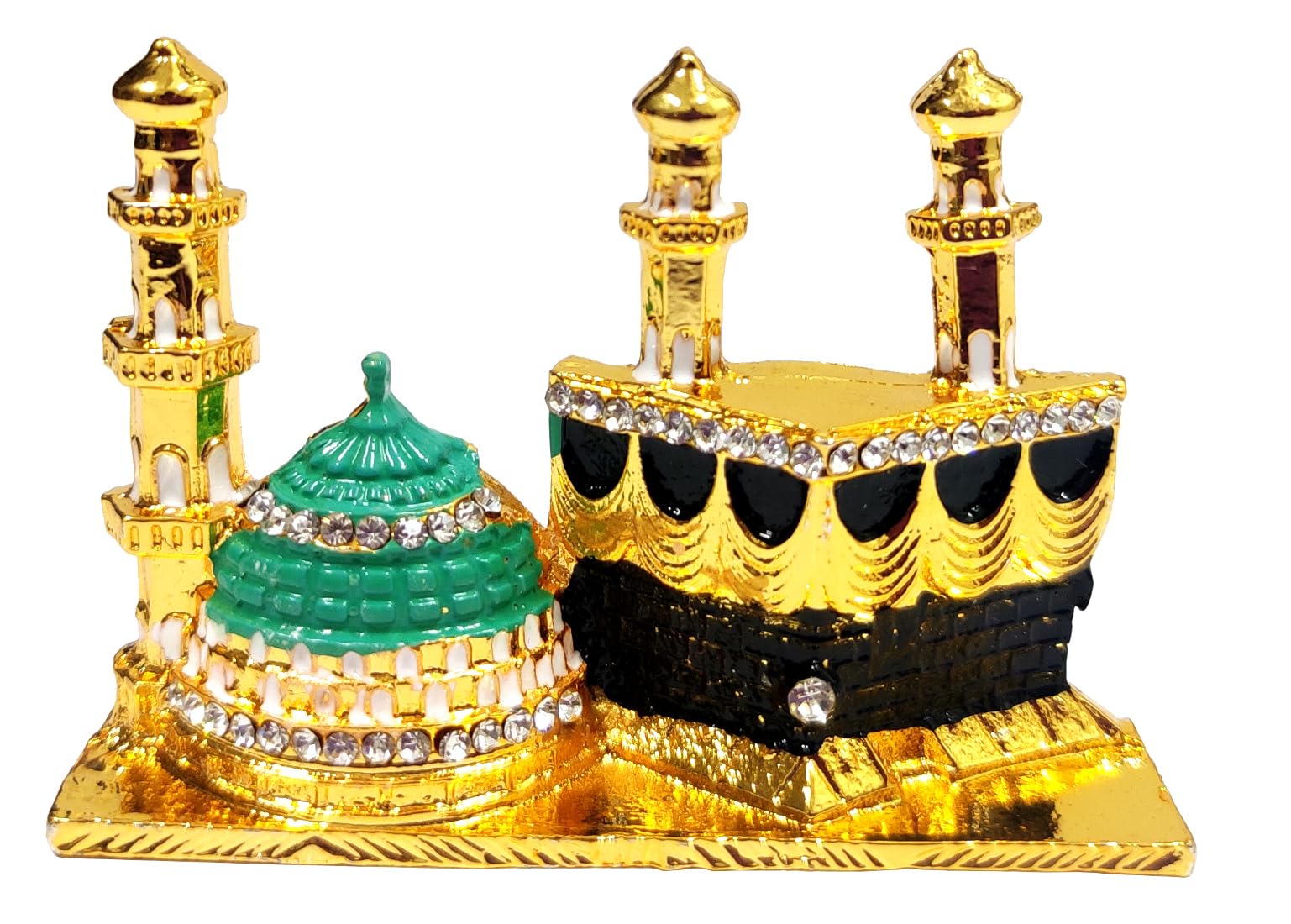 Purpledip Muslim Religious Mecca Madina: Holy Islamic Showpiece For Home, Shop Or Office Table (10538)