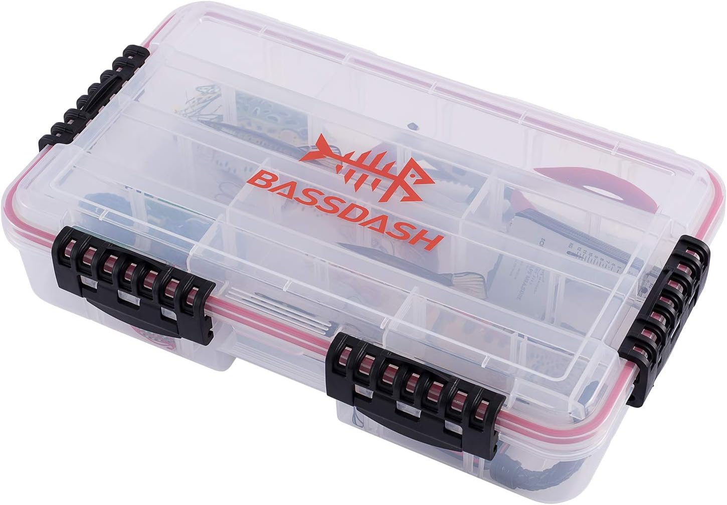 Bassdash 3600 3670 3700 Tackle Storage Waterproof Utility Tackle Boxes Fishing Lure Tray with Adjustable dividers: Sports & Outdoors