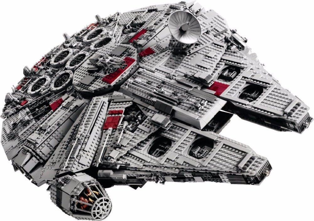 Star Wars Millennium Falcon Collectors Edition, 5265pc Lego Star Wars compatible Plus Bonus A-Wing VS Tie Fighter Block Set