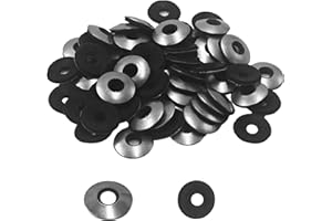 AUXBC 100Pcs #12 x 5/8" Bonded Sealing Washers, 304 Stainless Steel Neoprene EPDM Rubber Washer, Waterproof Gasket Kit for Marine Hardware, Metal Roofing & Outdoor Applications (M5.5 x 16mm)
