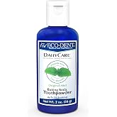 Eco-Dent DailyCare Baking Soda Toothpowder, Mint, 2 Oz + DailyRinse Pack | Fluoride-Free, SLS-Free Toothpaste Alternative with Minerals &amp; Essential Oils, Low-Abrasion, Up to 200 Brushings