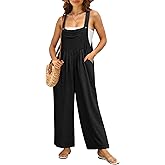 IWOLLENCE Women's Summer Jumpsuits Boho Wide Leg Overalls Casual Loose Rompers with Pockets 2025