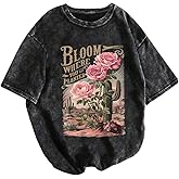 SOLY HUX Women's Graphic Tees Short Sleeve Crew Neck T Shirt Vintage Casual Summer Tops Streetwear