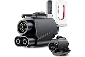 LWbrazl NACS to CCS1 Charging Adapter, 250KW Tesla Supercharger, Fast DC Charging at Tesla Supercharger Stations, Electric Vehicle Adapter Compatible with Ford, Rivian, GM, Volvo EVs