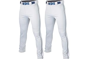 Easton Boys Rival+ Baseball Pants | Full Length Semi-Relaxed Fit | Youth Sizes | Piped | Multiple Colors