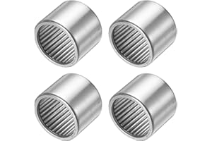 uxcell 2 Pcs B-1616 Needle Roller Bearings 1 x 1-1/4 x 1 inch Full Complement Drawn Cup, Open End, Chrome Steel Bearing