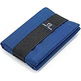LIGHT FOLD Ultra Slim Tri-Fold Wallet with RFID Blocking, Lightweight Minimalist Men’s Wallet with Elastic Band, Waterproof Durable Nylon Fabric, Slim Front Pocket Card Holder Fits 12 Cards & Cash