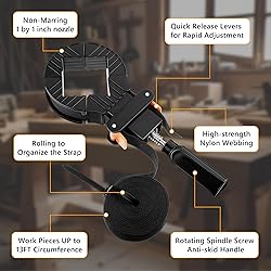 Feekoon 3 Packs 13 FT Belt Band Strap Clamps for