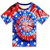 Kids Tie Dye T-Shirts Top for 4-18 Years Boys Girls Child Tees Short Sleeve 3D Print Shirt