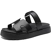 Women's Thick Platform Slide Sandals anti-slip Sole Open Toe Strap Summer Flats Shoes
