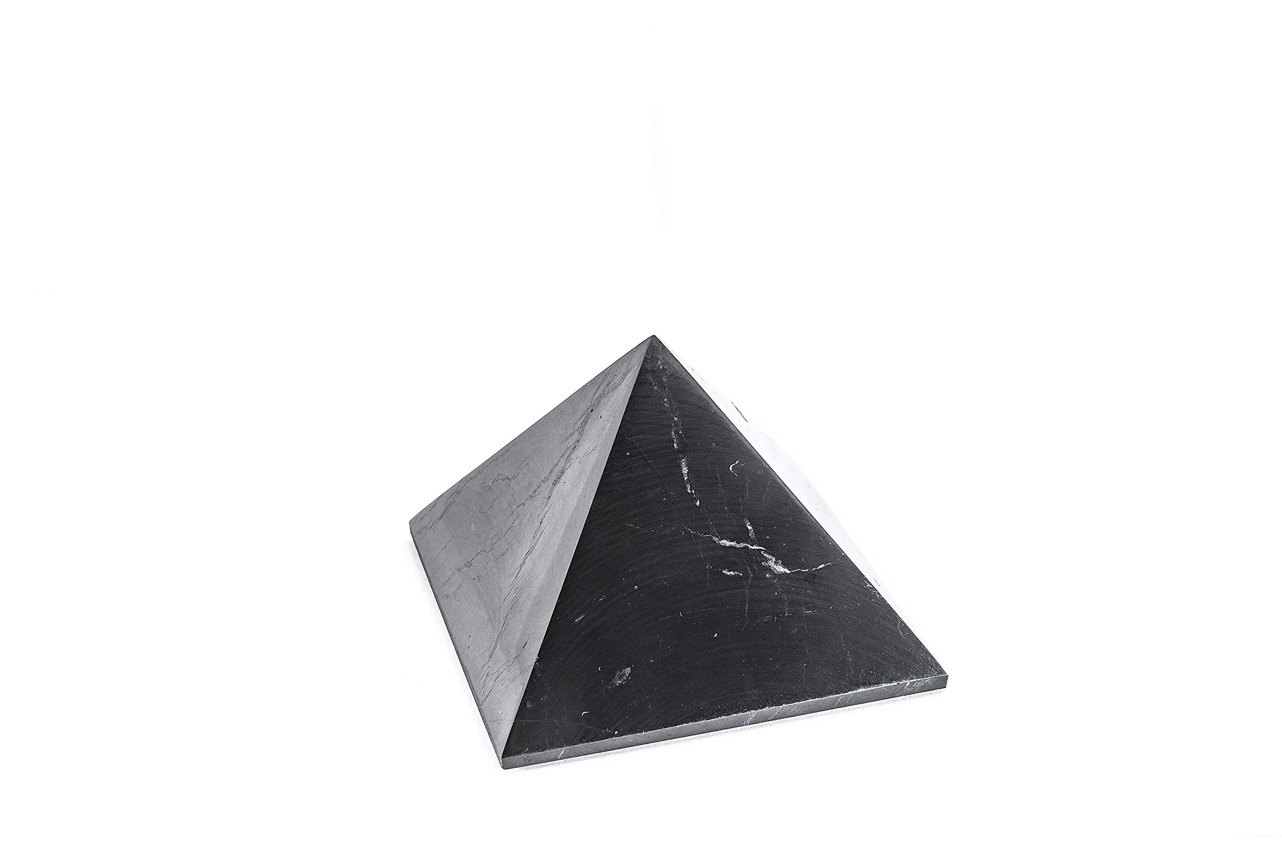 SN NATURSTEIN UG - Shungite Polished Pyramid 8 cm | Gem Stone from Karelia
