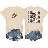 Women's Football Shirts Game Day Outfits Front and Back Double-Sided Graphic Tops 1 Piece
