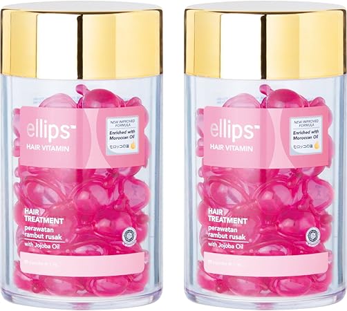 Amazon 2個セット エリップス Ellips ヘアビタミン 50粒入り 2個 セット 洗い流さない ヘア トリートメント ピンク エリップス ヘアトリートメント 通販