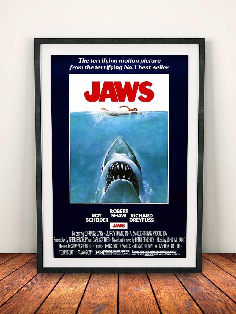 SOMANYPOSTERS Jaws A4 Movie/Film Poster/Print 260gsm Photo Paper