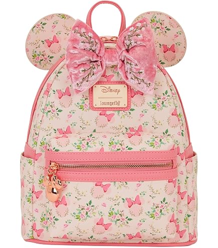 Loungefly Belle Beauty and the Beast Character Floral Print Mini Faux Leather Backpack : Clothing, Shoes & Jewelry