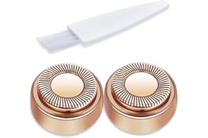 DEALSWIN Facial Hair Remover Replacement Heads: Compatible with Finishing Touch Flawless Facial Hair Removal Tool for Women As Seen On TV 18K Gold-Plated Rose Gold (Generation 1 2pack)